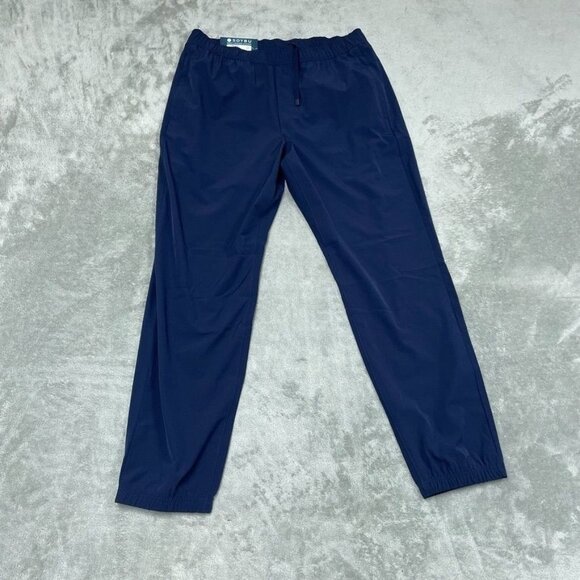Mens Navy Blue Stretch Jogger Pants By Soybu Large a0339 - Picture 1 of 6